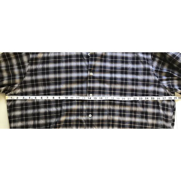 Robert Talbott Men’s Classic Button Up Long Sleeve Plaid Dress Shirt Size XXL - Picture 5 of 7